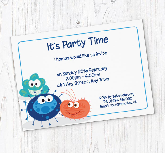 cute bugs party invitations