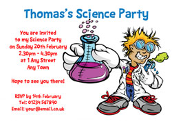 science party invitations