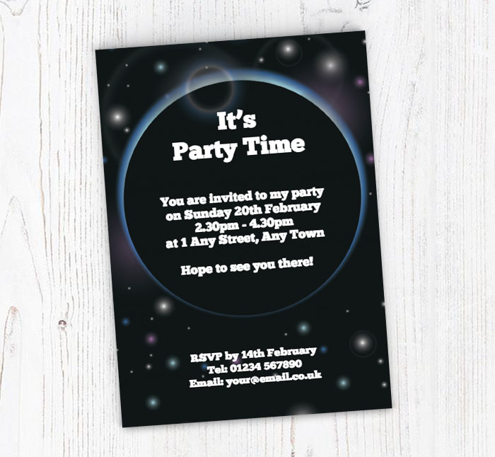 solar eclipse party invitations