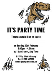 dinosaur ripping party invitations