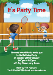 friends playing tennis invitations