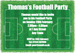 football pitch party invitations