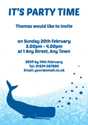 blue whale party invitations