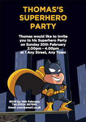 masked superhero invitations