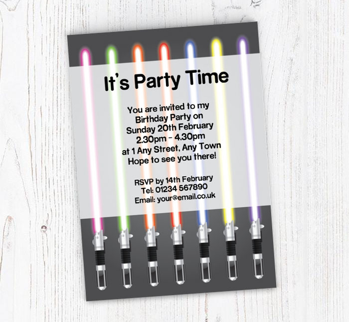 star wars party invitations