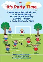 football match party invitations