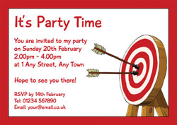 archery party invitations