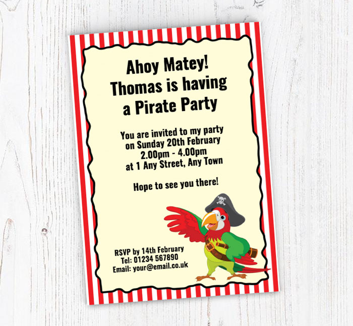 ahoy matey party invitations