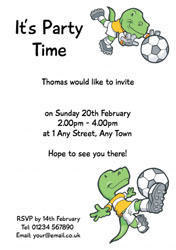 dinosaur football party invitations