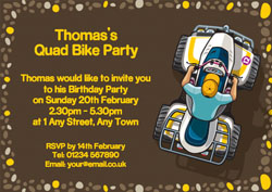 quad bike party invitations