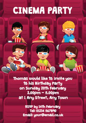 cinema party invitations