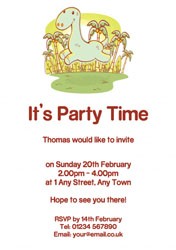 running dinosaur invitations