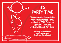 trampoline party invitations
