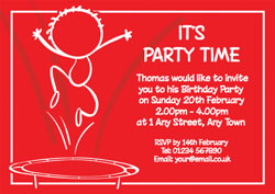 trampoline party invitations