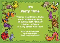 insects and bugs invitations
