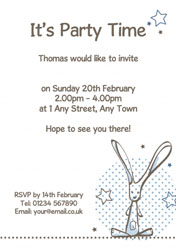bunny rabbit party invitations
