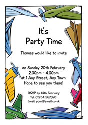 lots of planes party invitations