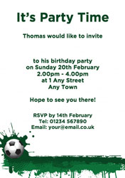 football splat party invitations