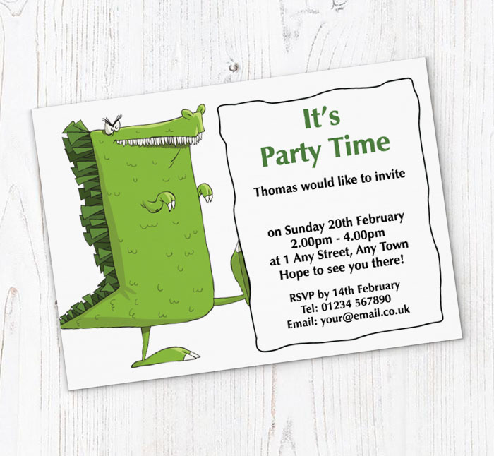 crocodile and sign invitations