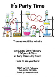 science lab party invitations