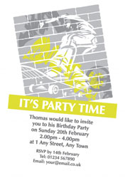 skateboarder party invitations