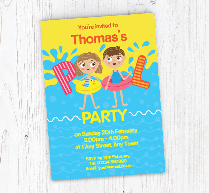 pool party invitations