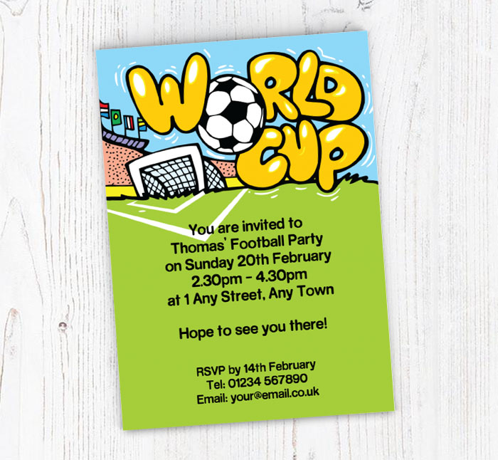 world cup party invitations
