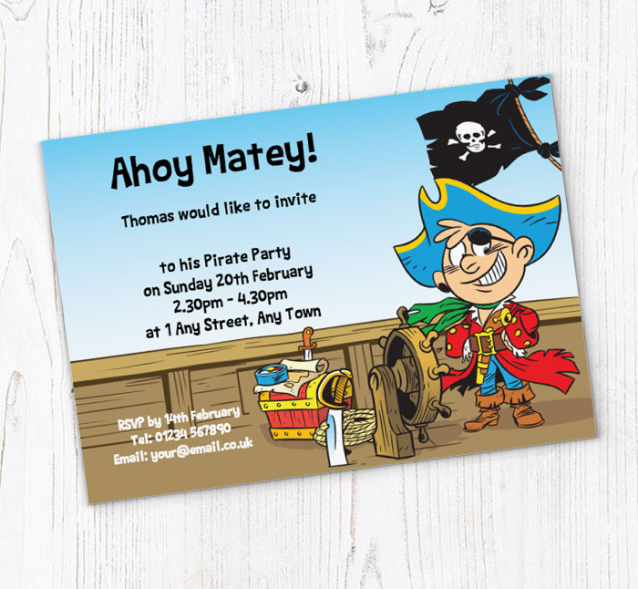 pirate party invitations