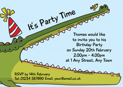 crocodile party invitations