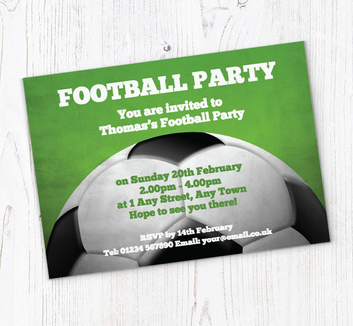 big football party invitations