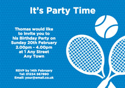 tennis party invitations