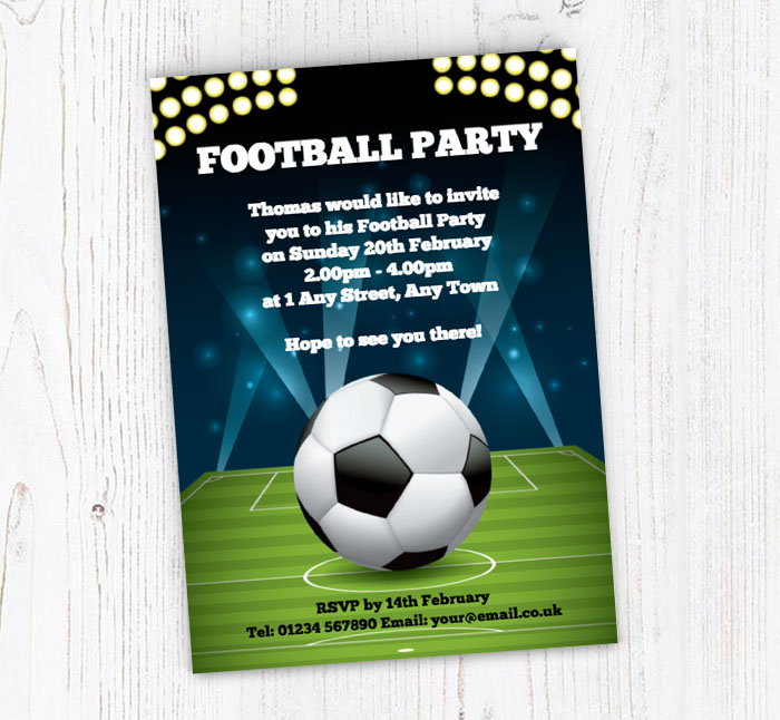 football floodlights invitations