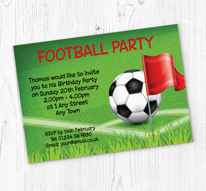 football corner flag invitations