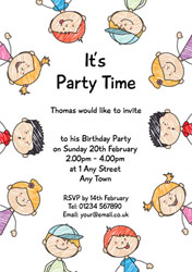 funny faces party invitations