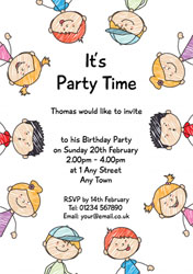 funny faces party invitations