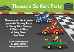 go karting invitations