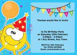 yellow monster party invitations