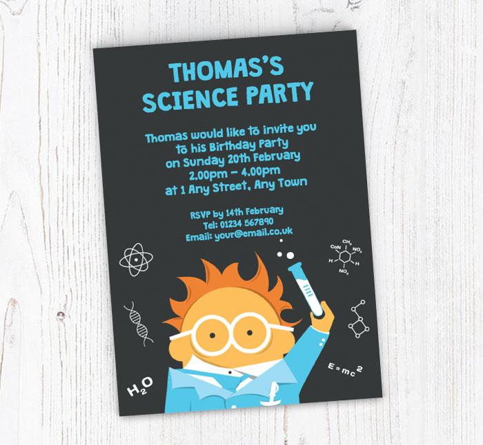 science professor party invitations