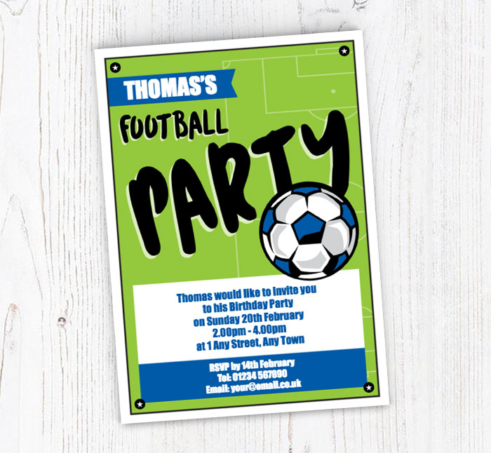 soccer party invitations