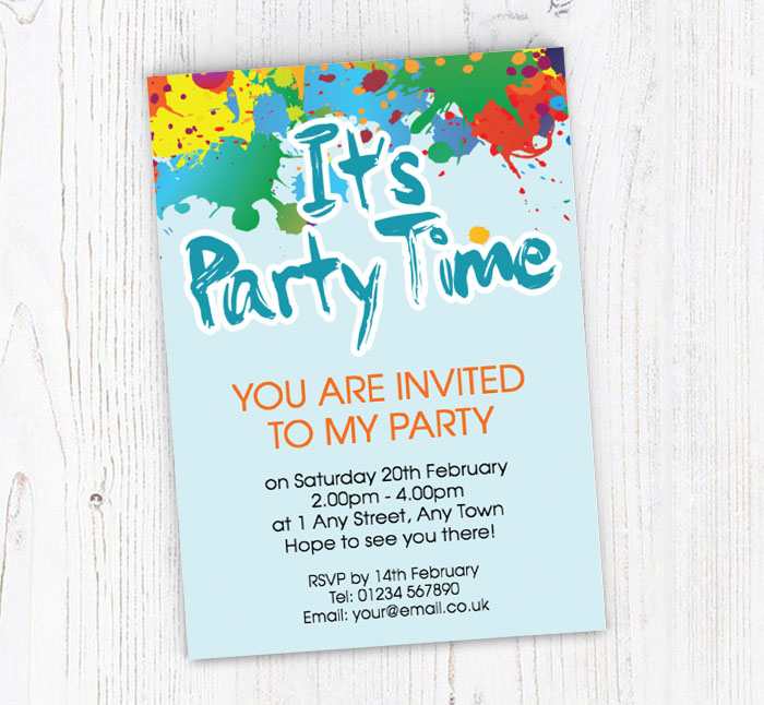 art party invitations