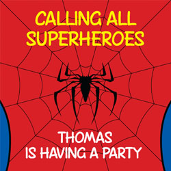 spiderman party invitations