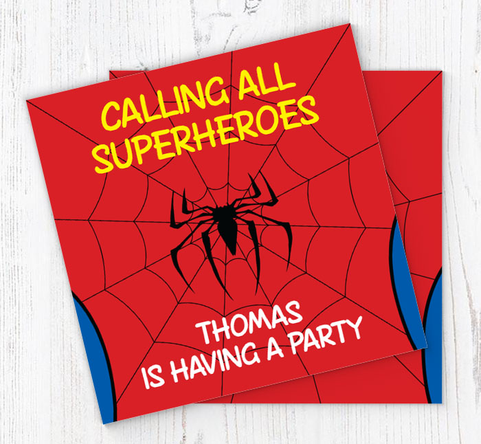 spiderman party invitations