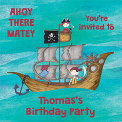 pirates on ship party invitations