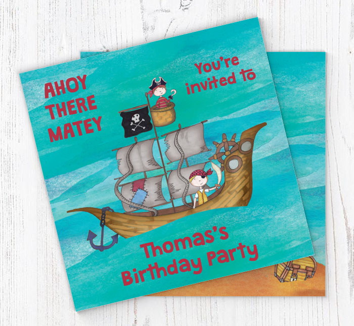 pirates on ship party invitations