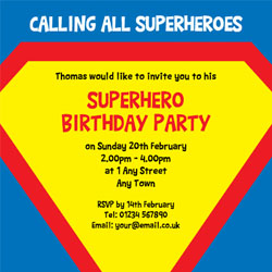 superman party invitations