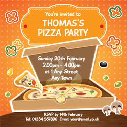 pizza night party invitations