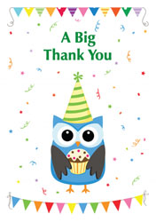 party owl thank you cards