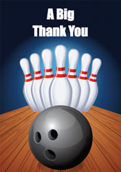 bowling thank you cards