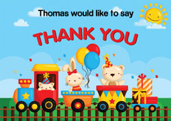 train thank you cards