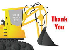 digger photo upload thank you cards